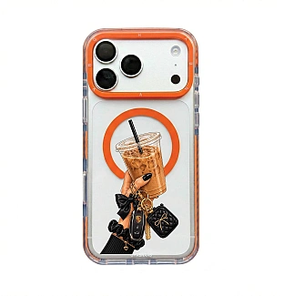 قاب قهوه خنک Cool Coffee با مگ سیف قاب ناب ghabnaab آیفون